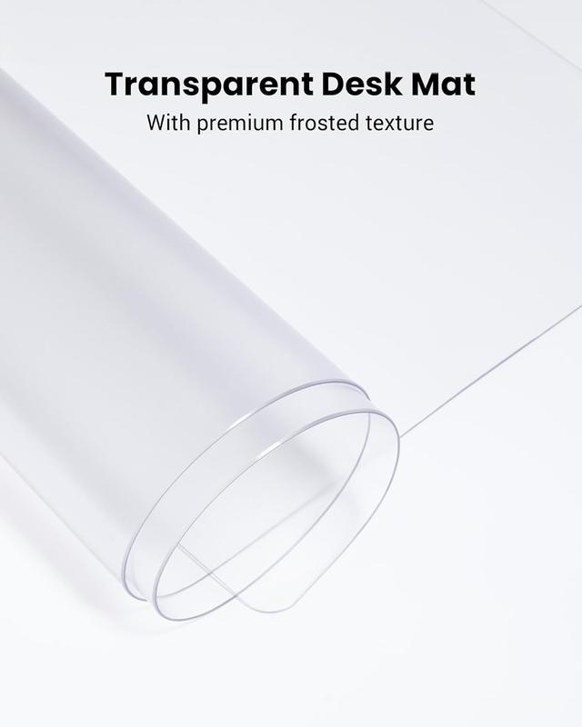 YSAGi Clear Desk Mat, Transparent Large Mouse Mat for Desk, Waterproof Clear Table Protector Desk Cover Mat, Non-Slip Desk Pad Desk Protector for Home and Office (90 x 43 cm) 1