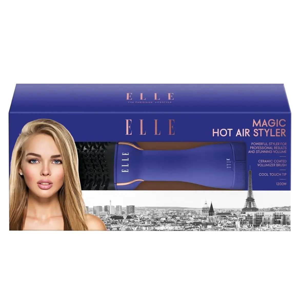 ELLE Magic Hot Air Styler - Purple, Professional Hair Styling Tool