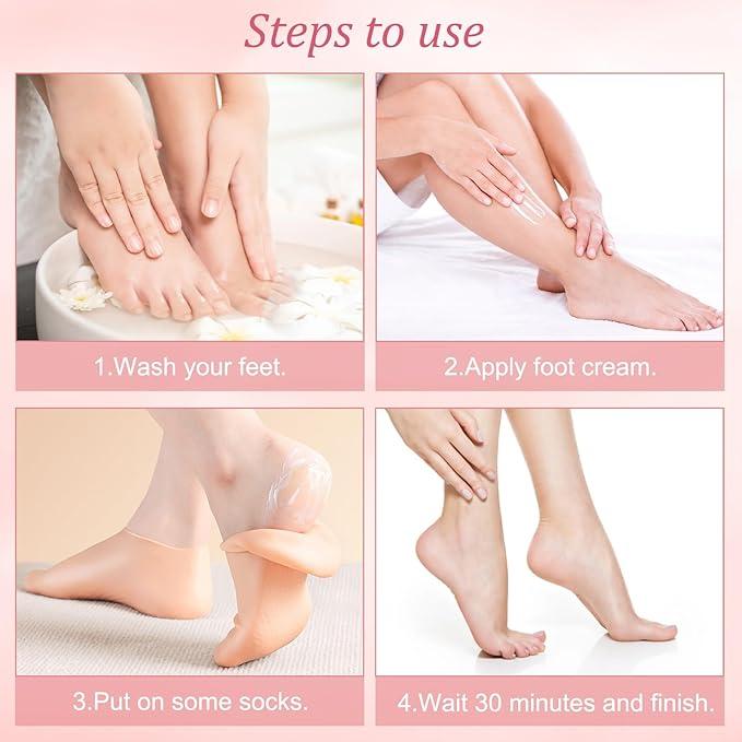Product Introduction of Women's Soft Gel Heel Silicone Socks for Dry Cracked Feet  - Womenswear, Comfort Womenswear Minimalist Basic Bridal Comfort 7