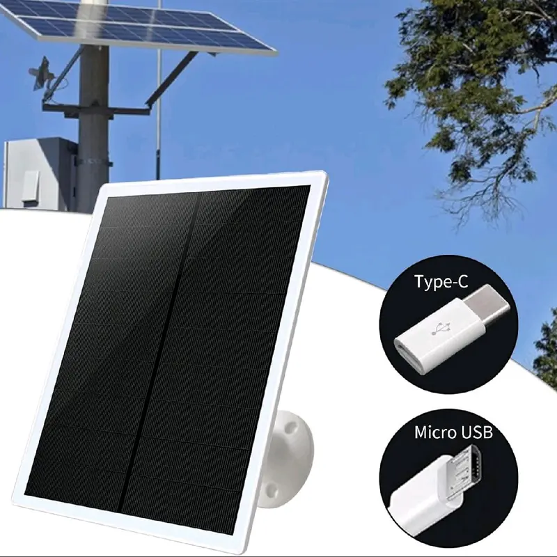 Solar Panel for Ring Camera, 3W Solar Charger Compatible with Ring Spotlight Cam Battery, Stick Up Battery Cam & Spotlight Cam Pro,IP65 Weatherproof, Adjustable Mount for Easy Installation UK STOCK 4