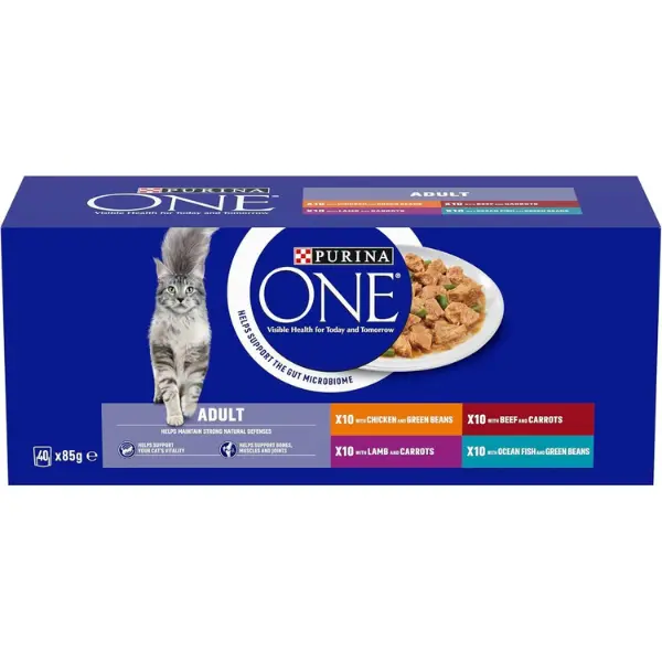 PURINA ONE Mixed Selection in Gravy Wet Cat Food 40x85g