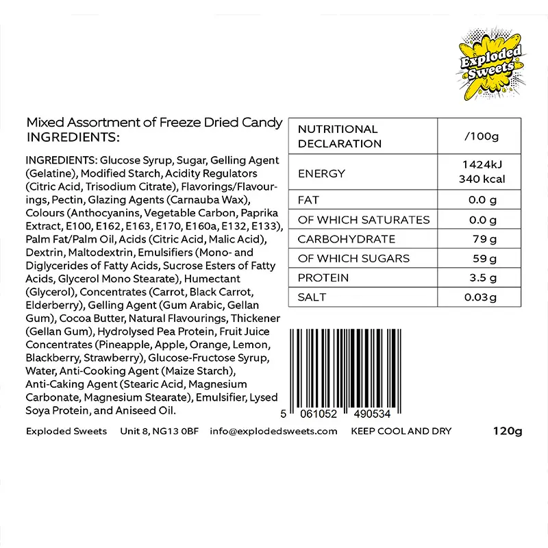 Freezie Bag - Original | Exploded Sweets | Freeze Dried Candy UK | Snack Fruit Bonbon Candies 4