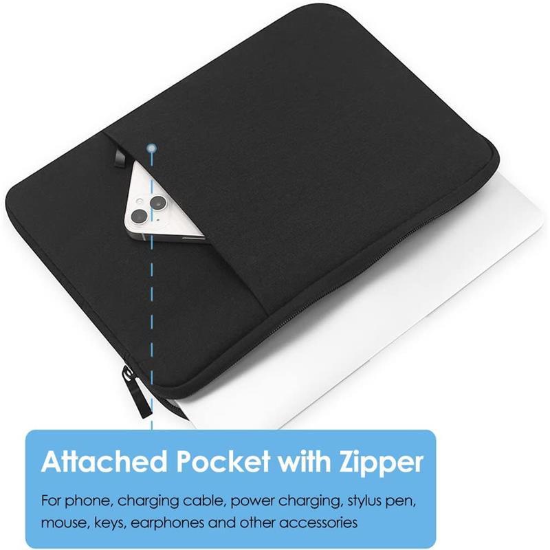 15-Inch Laptop Sleeve Case for 2024 2023 MacBook Air 15 inch with Apple M3 M2 Chip Accessory Traveling Carrying Case Water-resistant Bag Cover for MacBook Air 15'' 2024 2023 M3 M2 (Black) 1