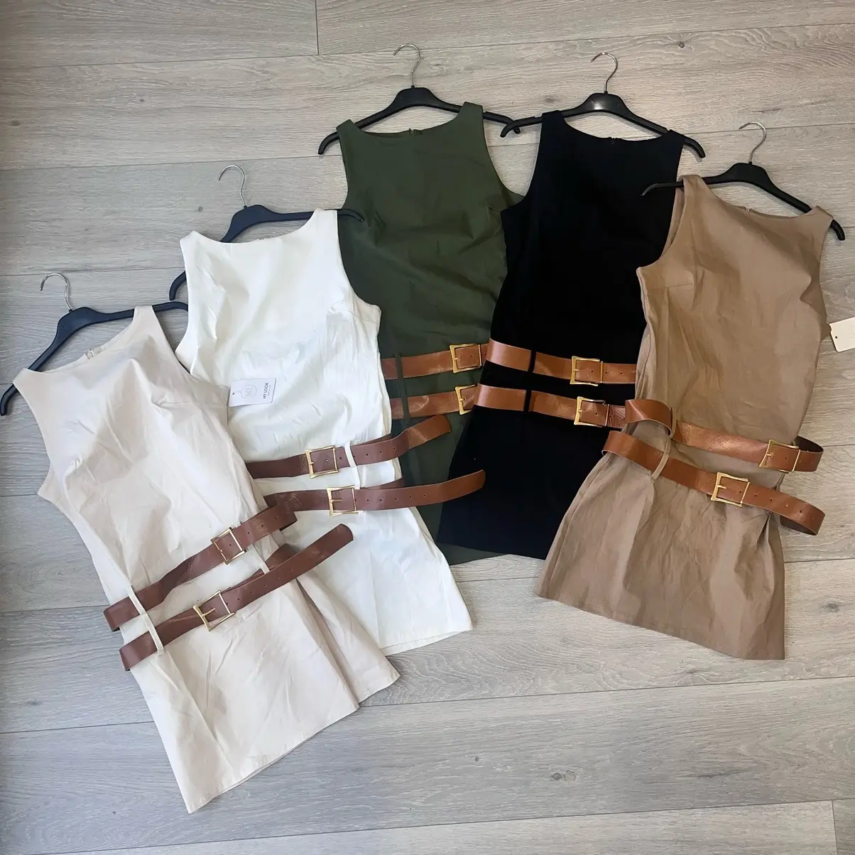 Nadia belt detail mini dress