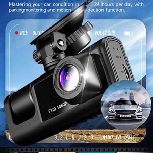 3-Channel Dash Cam 1080P HD | Car DVR with Dual Lens + Cabin Camera | 24H Parking Monitor | Black Box Recorder