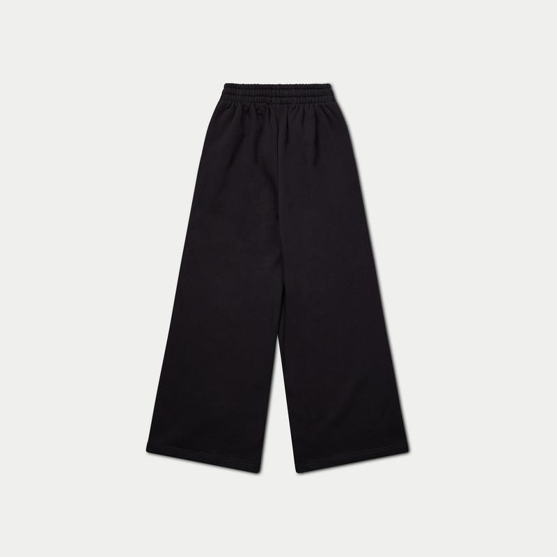 Womens Collective Wide Leg Sweatpant - Black 7
