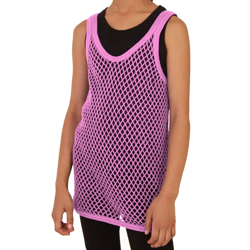 Kids Unisex 100% Cotton Club Star Mesh Fishnet String Vest for Childrens Boys Girls 3-14 Years 4