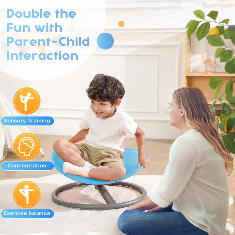 MOONLAND Children's autism sensory spinning chair, vestibular training, training body coordination, sitting spinning toy, sensory toy chair, children's novelty toys, spinning tops. 3