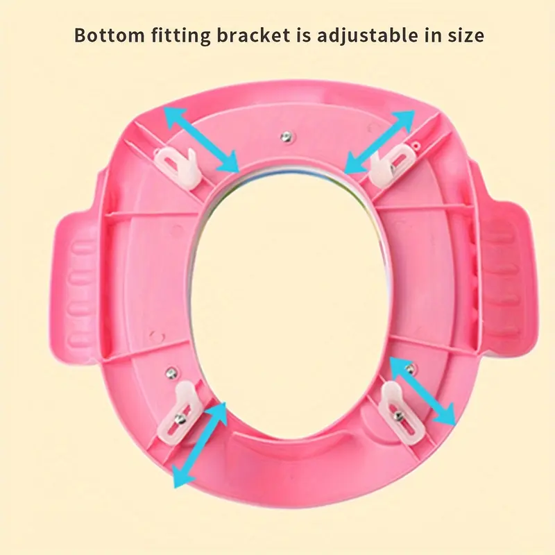 1pc Cartoon Cute Boy Girl Household Toilet Seat, Toilet Seat, Potty Seat, Toilet Upholstery Portable Potty Seat 4