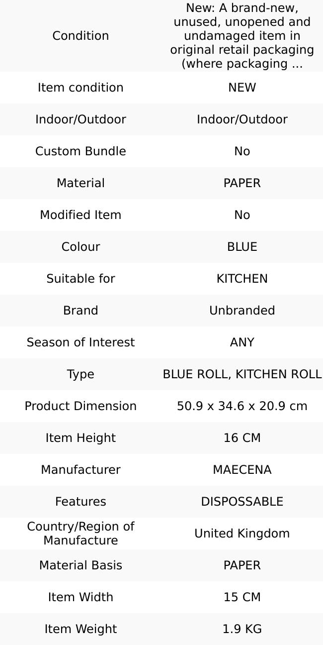 Product Introduction of Blue Rolls 18 Pack Blue Rolls Centrefeed Blue Roll 2 Ply Embossed Blue Roll 4