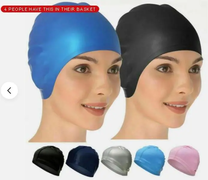 Swimming Hat Unisex Adult & Kids - Waterproof Silicone Shower Swimming Pool Cap