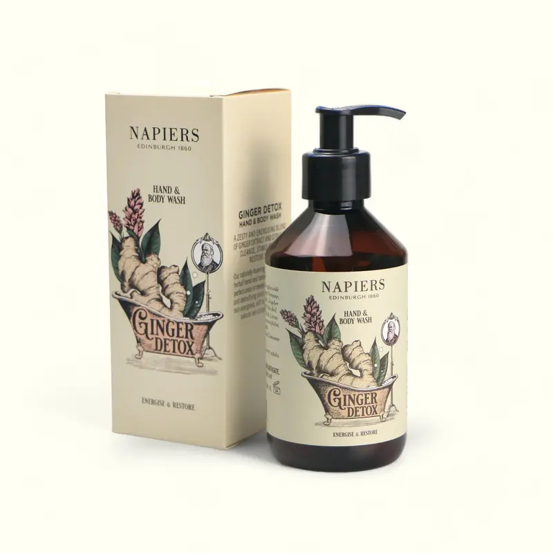 Napiers Ginger Detox Hand & Body Wash - Herbal Cleanser For Hand & Body - Naturally Foaming Plant Based Body Care Providing Gentle Cleansing Comfort With The Light Scent Of Citrus And Ginger 1