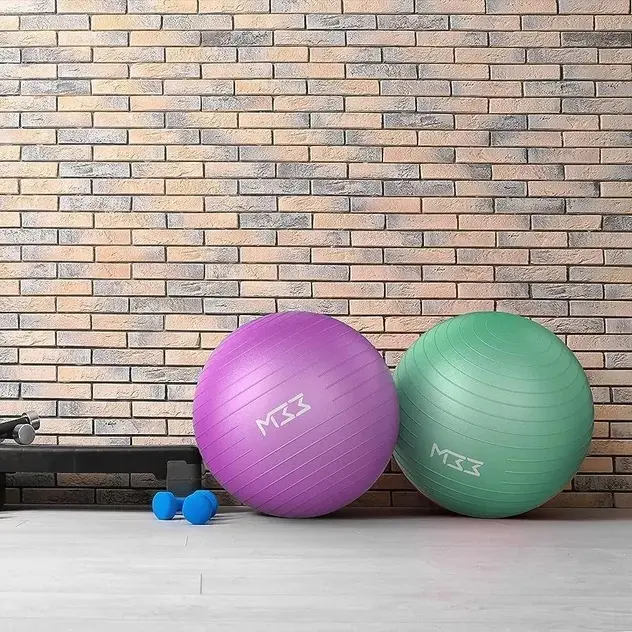 Yoga Ball Exercise Ball, Anti Slip Stability Ball Chair, Heavy Duty Large Gym Ball for Fitness, Balance, Core Workout and Physical Therapy (Green) 1