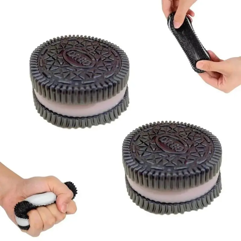 Soft Sticky Texture Silicone Kawaii Oreo Anti pressure Toys Slow Rebound Decompression Toy Reduce Stress Kids Toys Gifts