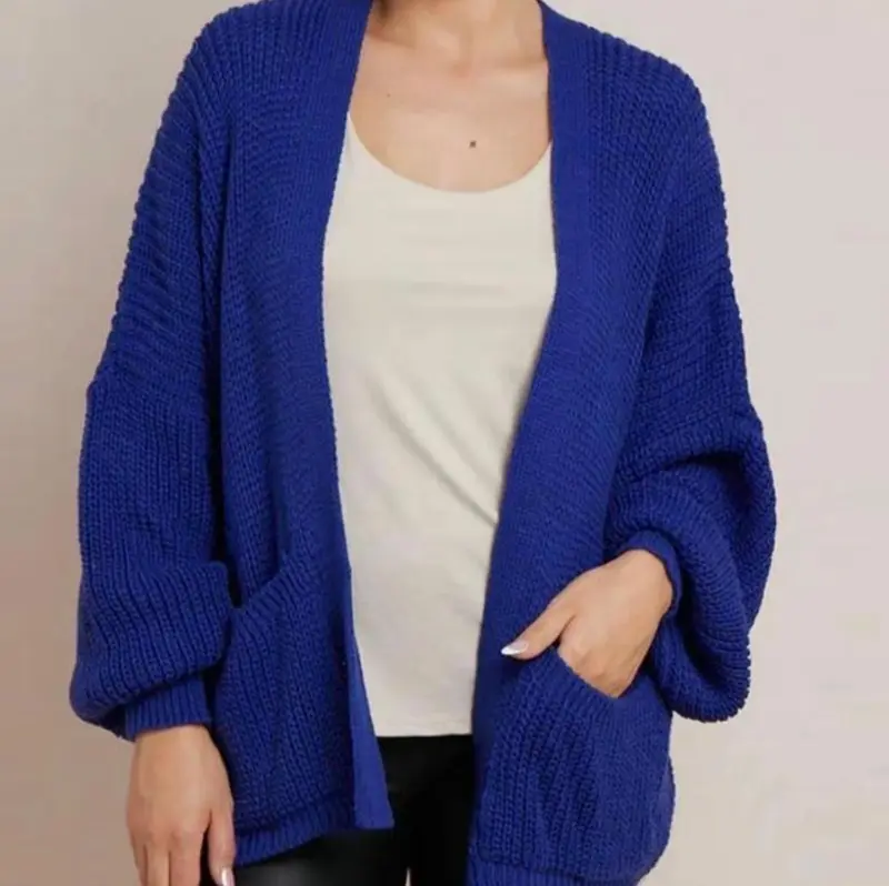 Zoey Fashion Women's Cropped Balloon Sleeve Cardigan - Knitted Womenswear Cardigan   Comfortable Knitwear 7