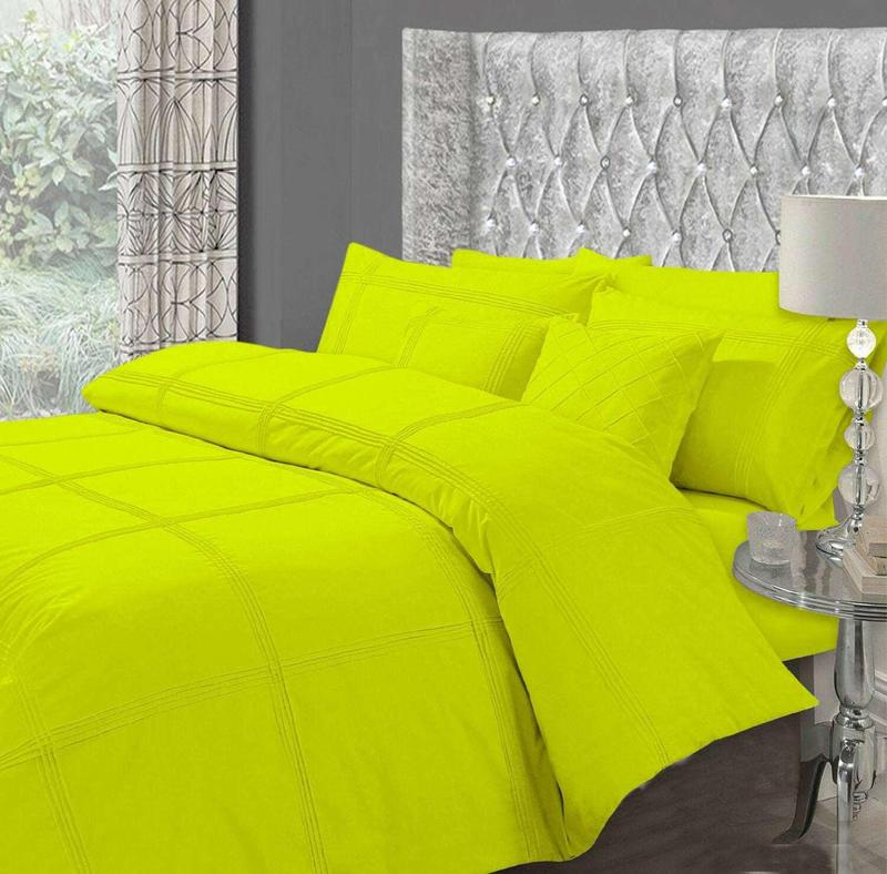 Hamlet Pintuck Pleated Quilt Duvet Cover Bedding Set with Pillowcases All Sizes 2