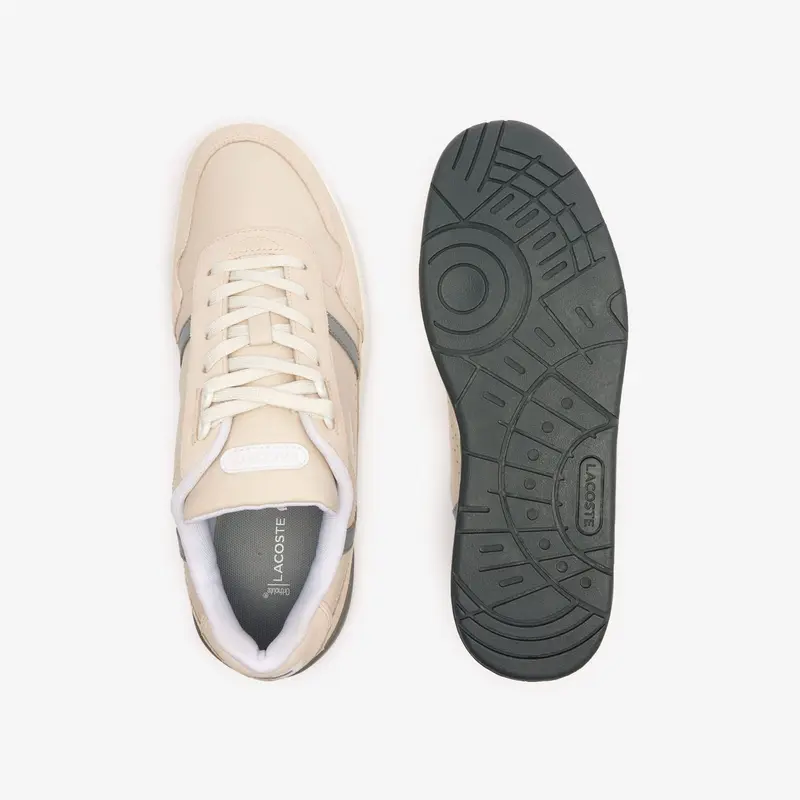 Mens Lacoste T-Clip Trainers in Off White 3