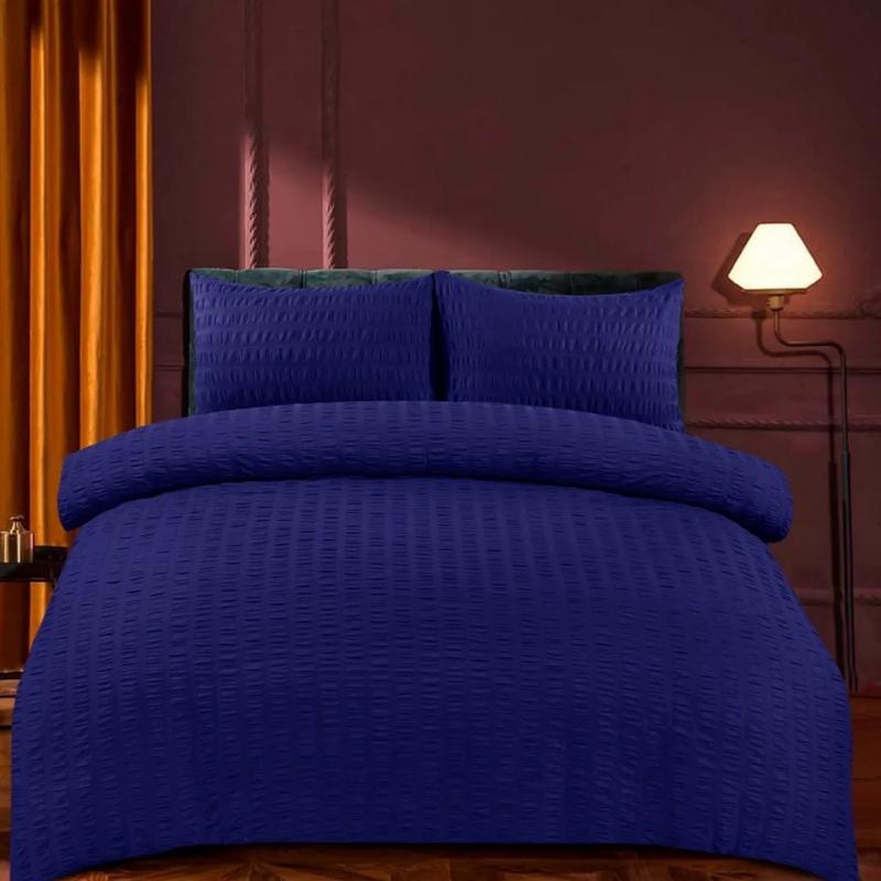 Northern Luxe Seersucker Duvet Cover Set with Pillowcases - Available in 13 Colours 6
