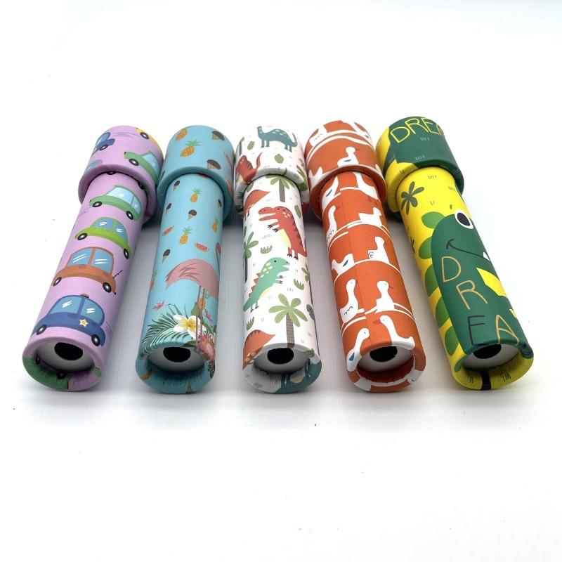 Colorful Cartoon Kaleidoscope - Interactive Logical Rotating Toy, Durable Plastic, 14.48cm - Magic Classic with Dinosaur & Animal Designs for Youngsters Ages 3+ | Includes 1 Kaleidoscope 4