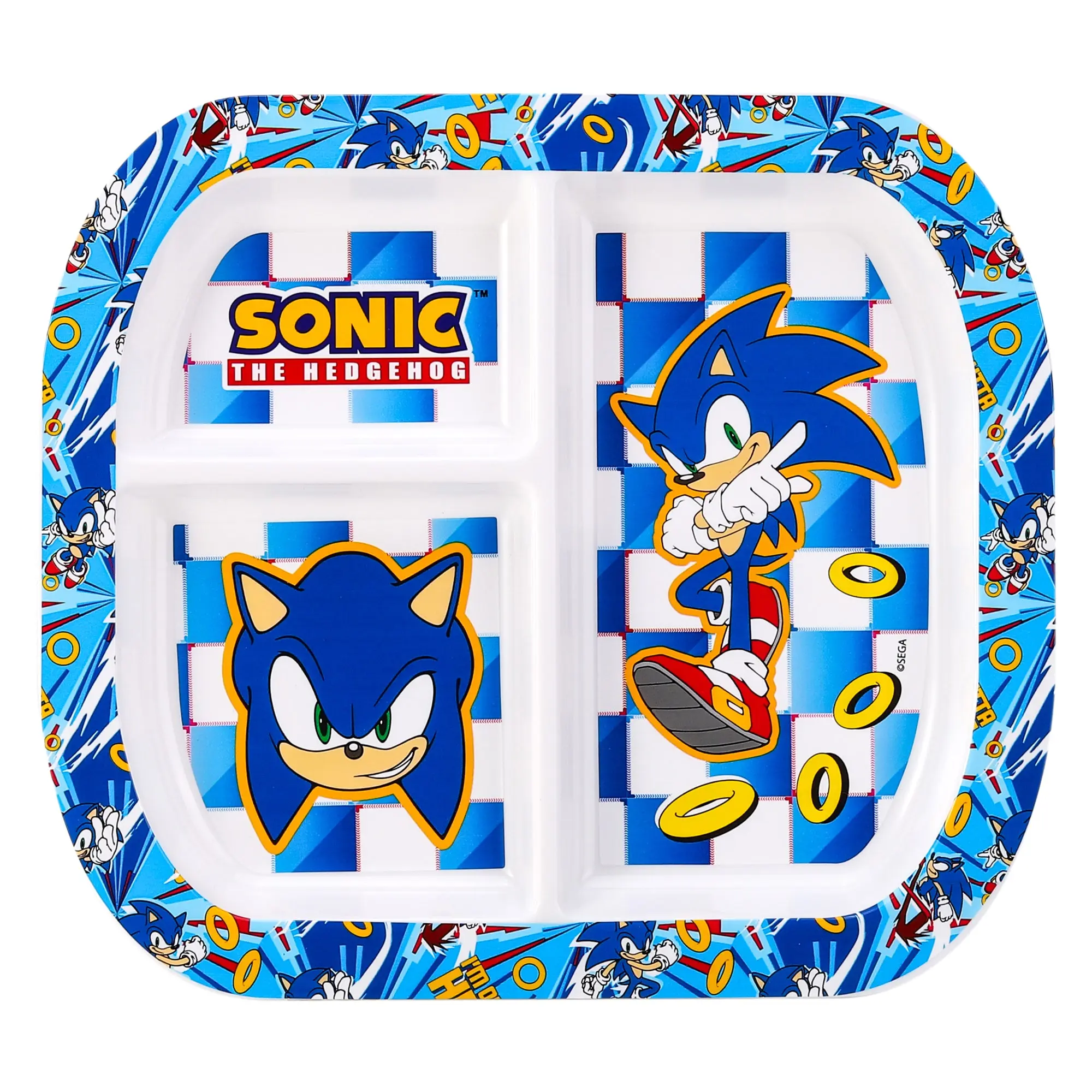 Sonic The Hedgehog 3 Section Childrens Divided Breakfast Lunch Dinner Plate