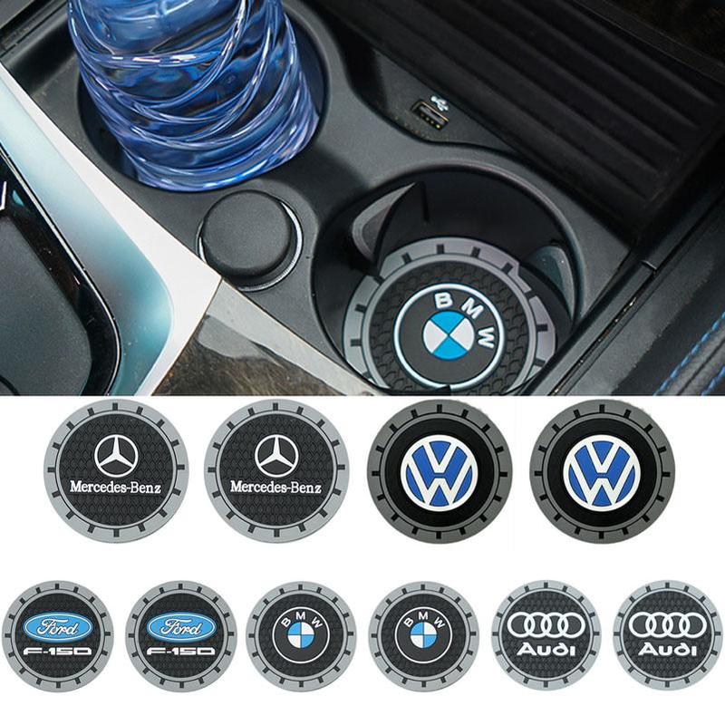 2 pieces car coaster heat insulation creative storage slot mat car interior decoration supplies car storage mat 0