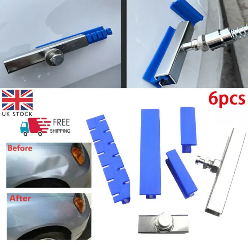 6pcs Set Paintless Dent Removal Kit Slide Hammer Puller Tab Auto Car Repair Tool 1