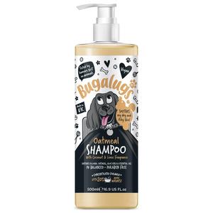 Bugalugs Oatmeal Dog Shampoo with Essential Oils and Aloe Vera for Dry and Itchy Skin, Vegan and pH Balanced, Coconut and Lime Fragrance, Suitable for All Coat Types - Pet Supplies, Dog, Grooming Shampoos