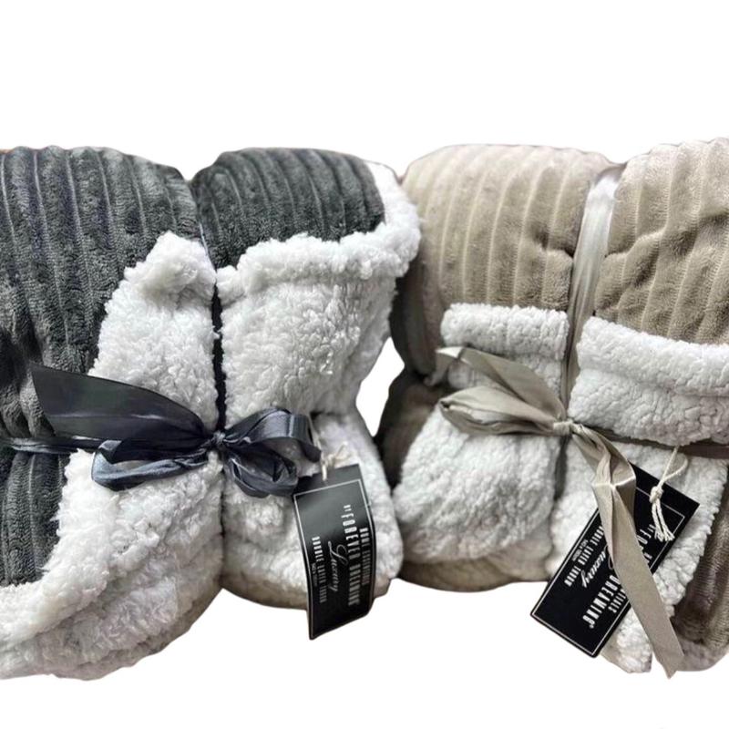 Home essentials luxury double layer throw 140x180cm blanket 4