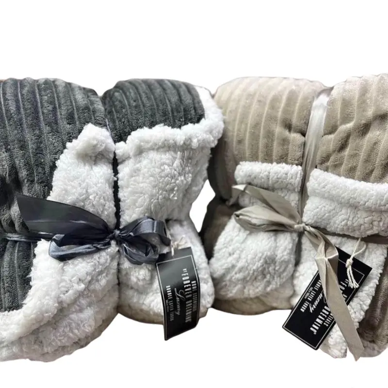 Home essentials luxury double layer throw 140x180cm blanket 3