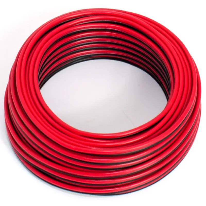 Speaker Cable Red/Black 2x 0.5mm Twin Loudspeaker Audio Wire Car Home Hifi 2