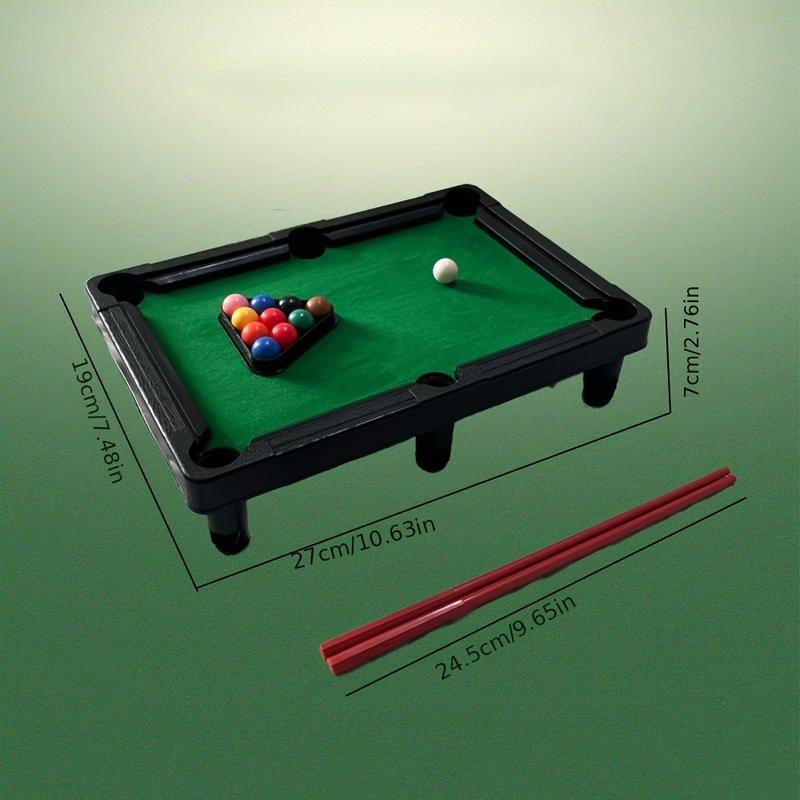 Product Introduction of Mini Billiard Table for Youngsters - Green Plastic Indoor Pool & Snooker Set, Novelty Sports Toy for Boys 3