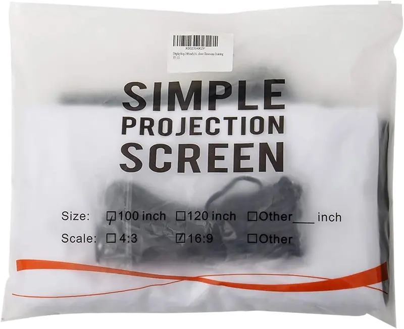 D4T 100 inch 16:9 HD Foldable Projector Screen,Anti-Crease Portable Front & Rear Projection Movies Screen for Home Theater Outdoor Indoor Classroom Training Accessories Folding 8