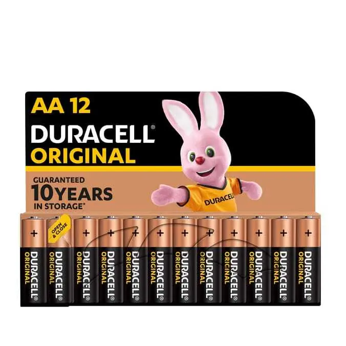 Duracell Original AA Batteries 12 Pack for Radios, Remotes, Clocks - High Capacity and Long-Lasting