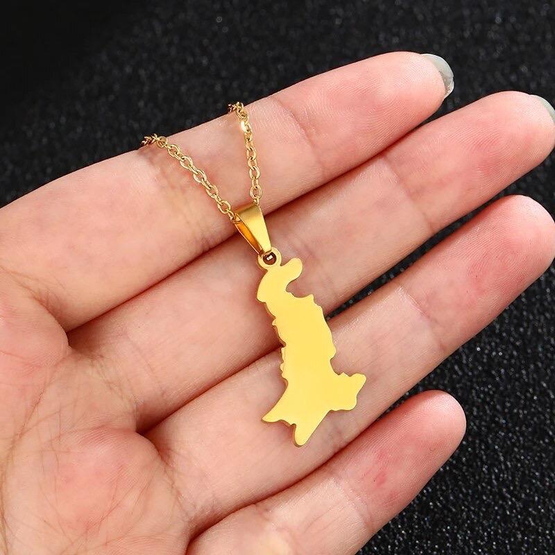 Pakistan Map Necklace 2