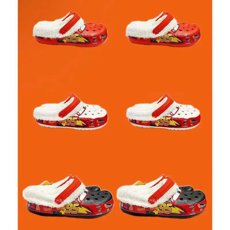 Car McQueen Hole Shoes Cotton Tow Bag Head Tow Non-slip Wear-resistant Slippers Cartoon Trend
