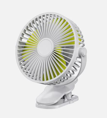 USB Rechargeable 3 Speeds Mini Cooling Fan Clip On Desk Baby Stroller Portable 2