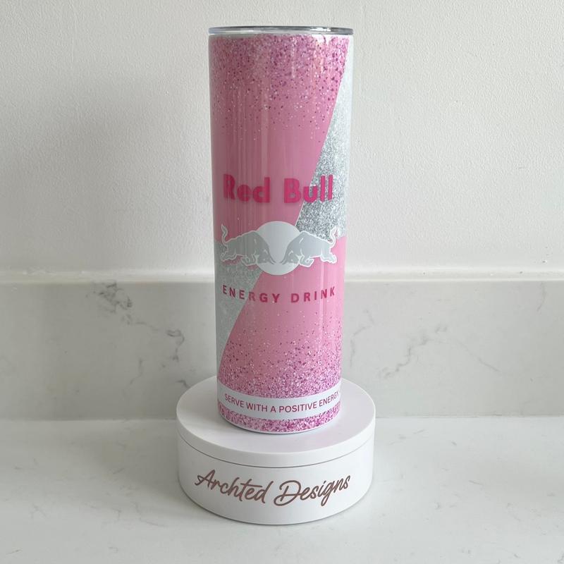 Personalised Pink R Bull 20oz tumbler with straw and lid Drinkware Plastic Reusable Stainless Bottle Steel Water Bottles Portable Washable Cup Mug Bottled 2