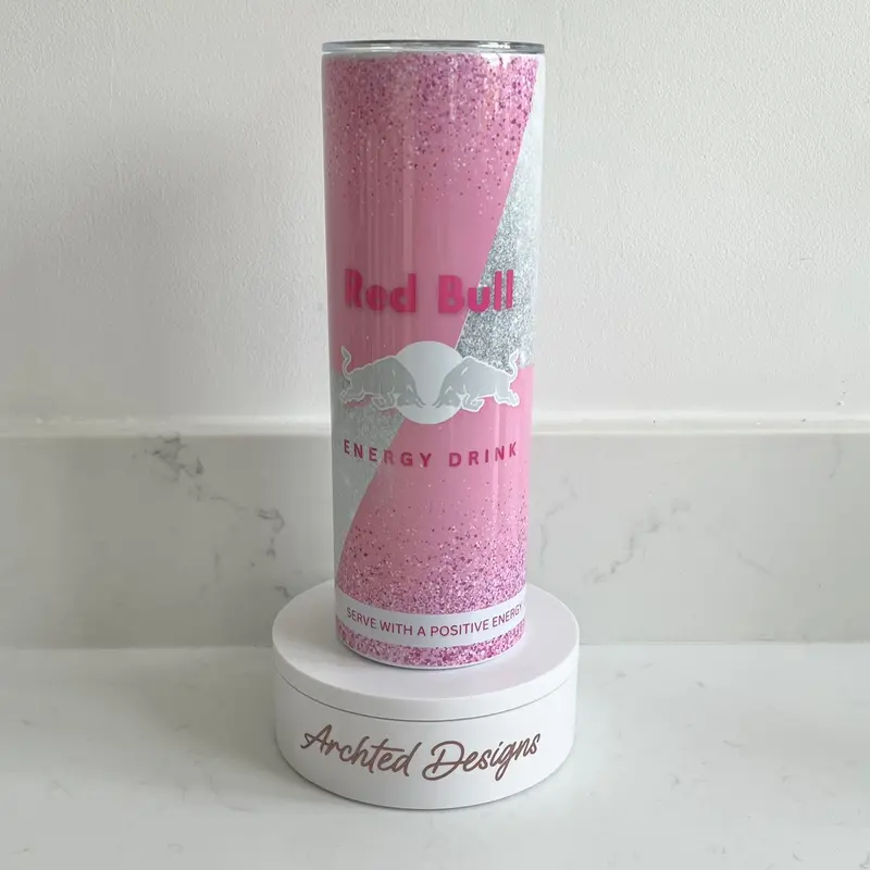 Personalised Pink R Bull 20oz tumbler with straw and lid Drinkware Plastic Reusable Stainless Bottle Steel Water Bottles Portable Washable Cup Mug Bottled 2