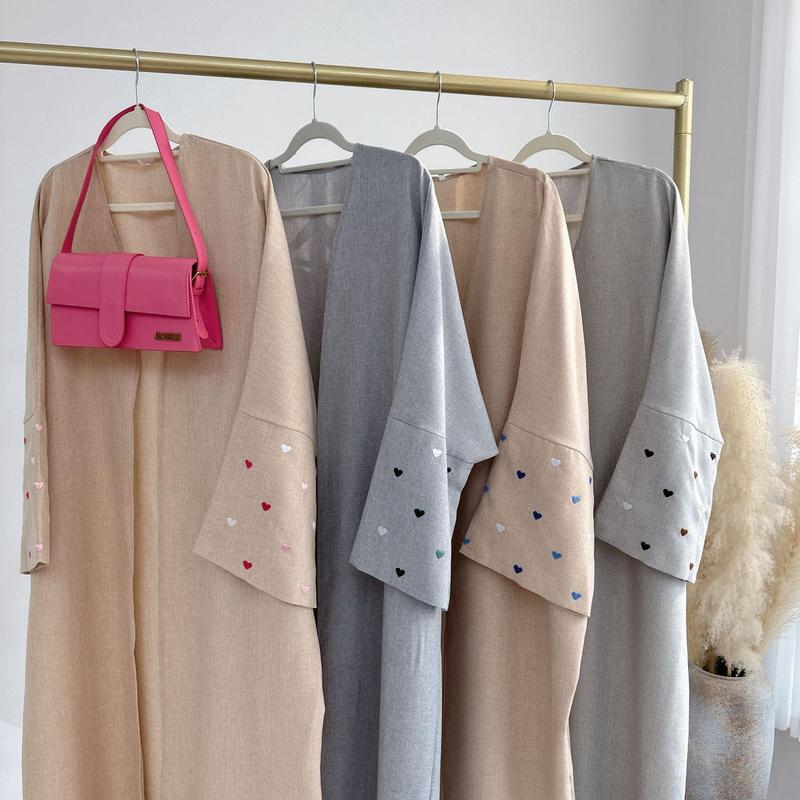HASASERIES HS0998 Love Embroidered Elegant Cardigan Robe 8