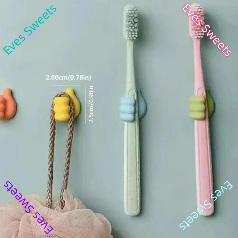 Thumb Wall Hook, 5 Counts Cute Decorative Self Adhesive Cable Hook, Cable Clip Hook, Cable Organiser, Desk Accessories, Bedroom Accessories, Room Decor, Home Decor, Gift for Girlfriend, Gift for Boyfriend, Mens Gifts 1