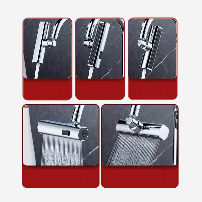360° Swivel Tap Aerator 4 In 1 Kitchen Faucet Sink Tap Bathroom Spray Head Attachment Attachment Waterfall 15-22mm Water Saving Splash Proof 2