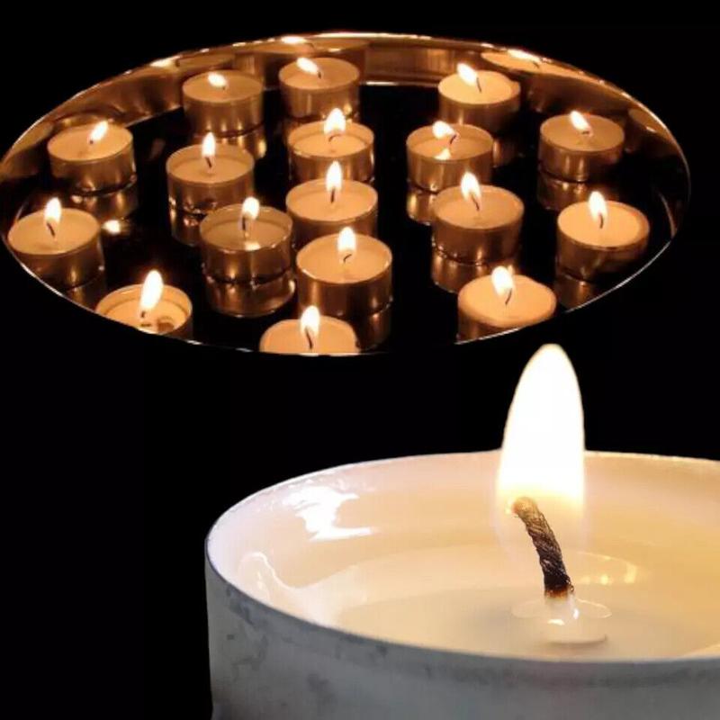Tea Night Lights Candles 4 HOUR LONG BURN Unscented Tealights Nightlight 4HR 3