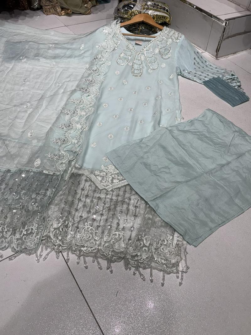Product Introduction of 4 Colours AD’AAB salwar kameez dress 3 piece Pakistani white embroidered wedding edt S-XXL Womenswear 6