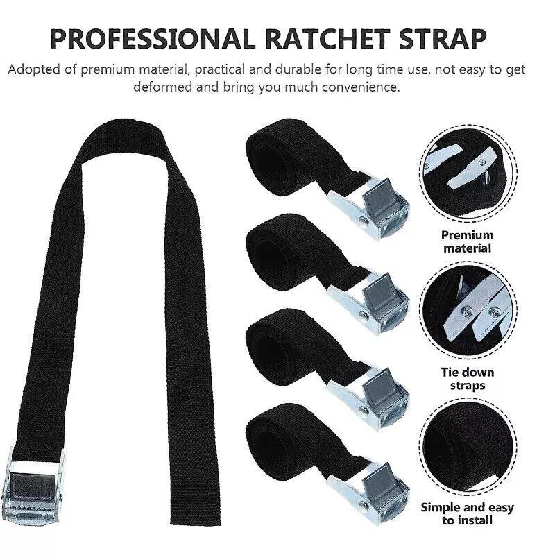 6 x Heavy Duty Ratchet Tie Down Straps Car Roof Rack Belts Quick Release 2.5M UK 7