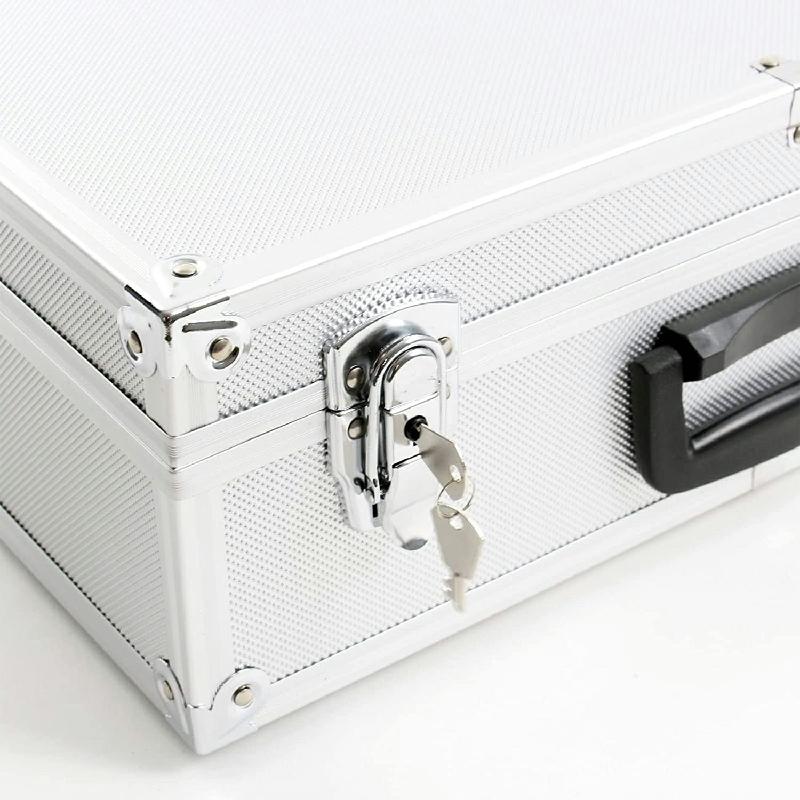 YORKSHIRE HOMEWARE Aluminum Hard Case Lockable Tool Box Briefcase Portable Storage Toolbox Universal Carrying Case Organizer Flight Cases Camera Equipment Tool Case with Removable Foam 8