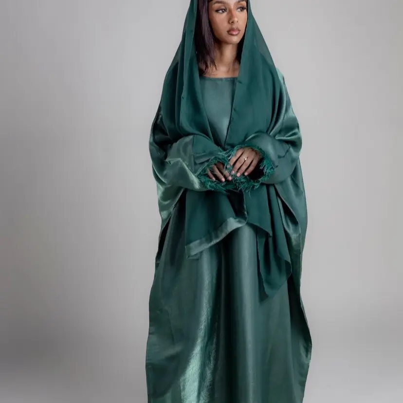 Butterfly Abayas - Shimmer Edition (feathered sleeves & Hijab)