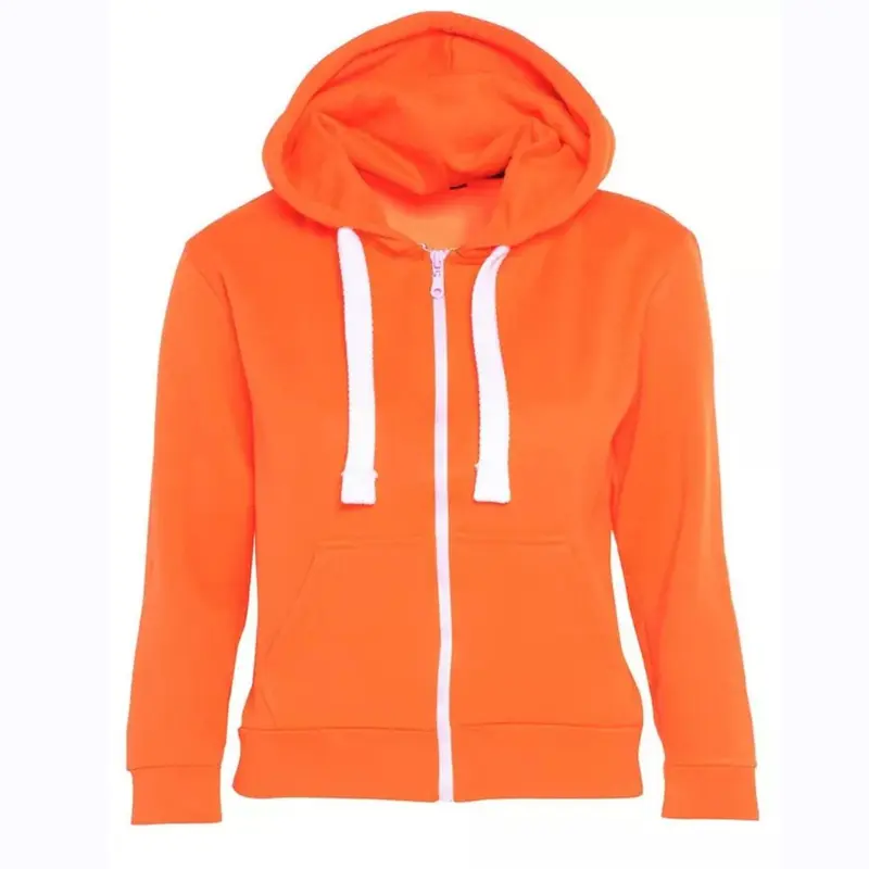 ZEROX-WORLD Girls Boys Unisex Plain Colour Zip Up Hoodie Hooded Sweatshirt Kids Zipper Hood 4