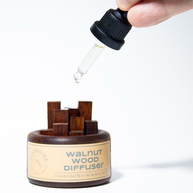 Walnut Wood Aromatherapy Diffuser for Essential Oils Fragrance Perfume Freshener Woody Scented oil pure blend 3