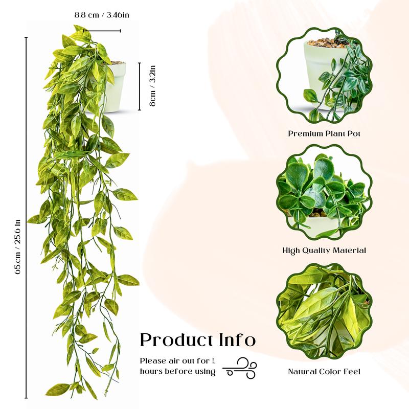 3 pack Fake Plants Fake Hanging Plants Artificial Plants Indoor Outdoor | Plants for Room Decor Home decor, Wall Shelf Patio Garden Decorative Flower Fruit Plastic Fruit Plastic 4