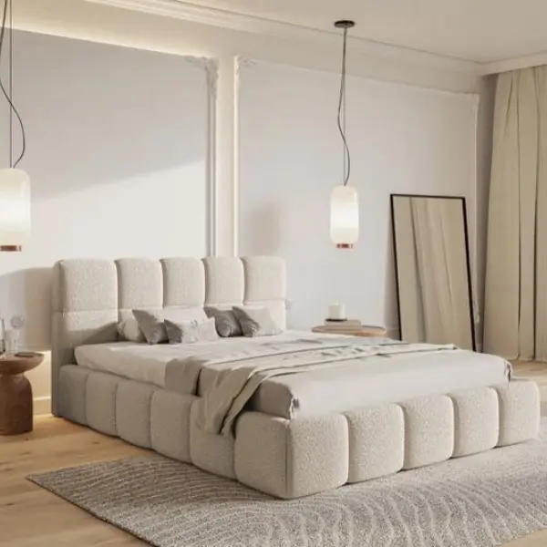 Cloud Bed - Elegant Design with Upholstered Headboard Many Colours & Sizes Available